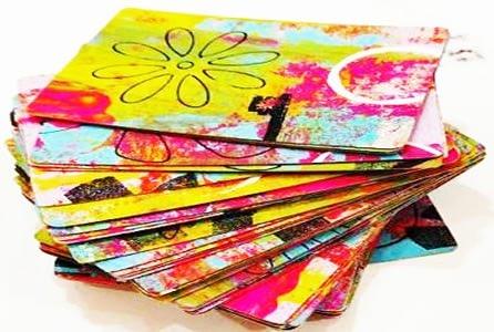 colorful artist trading cards by kimberly mcguiness