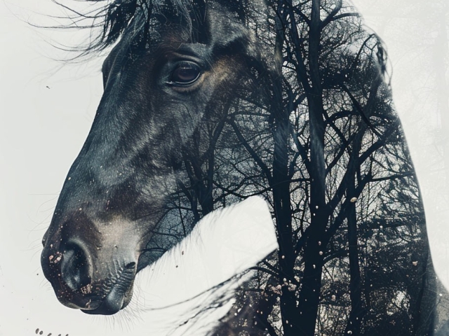 Double Exposure Horse