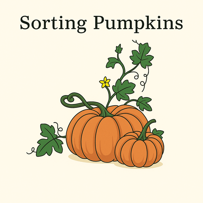 sorting pumpkins folder game